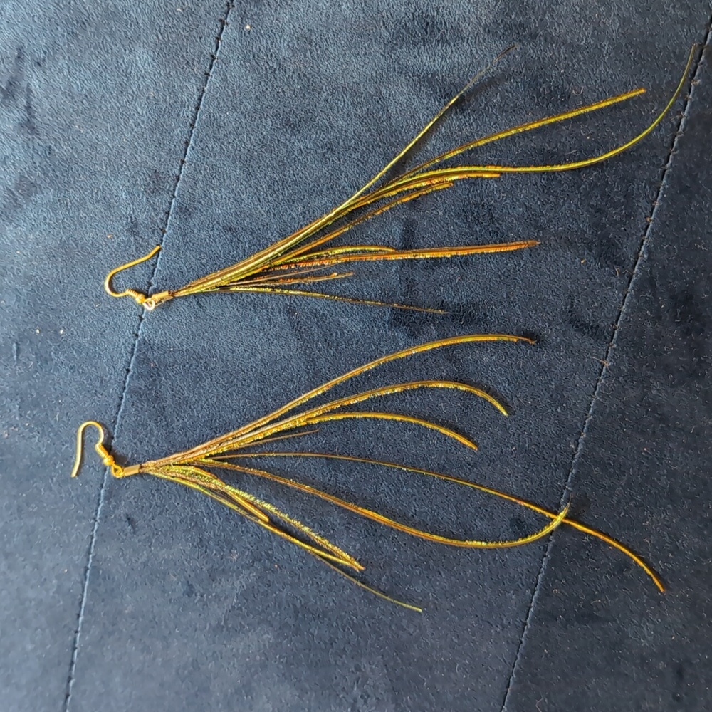 Gemerosity Handmade OOAK Peacock Feather Earrings: Price Varies By Amount